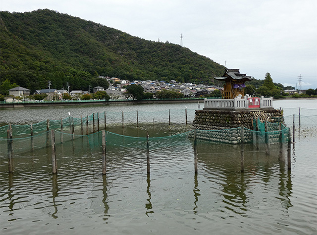 秋雨の合間のおがせ池の写真