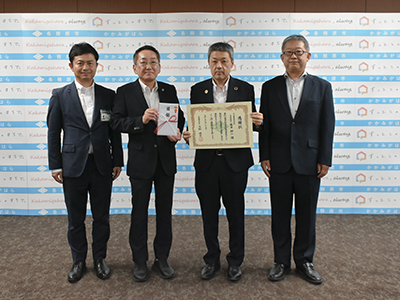 市長と記念撮影