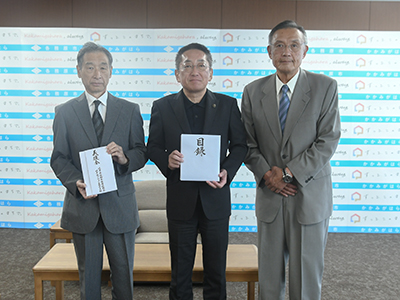 市長と記念撮影